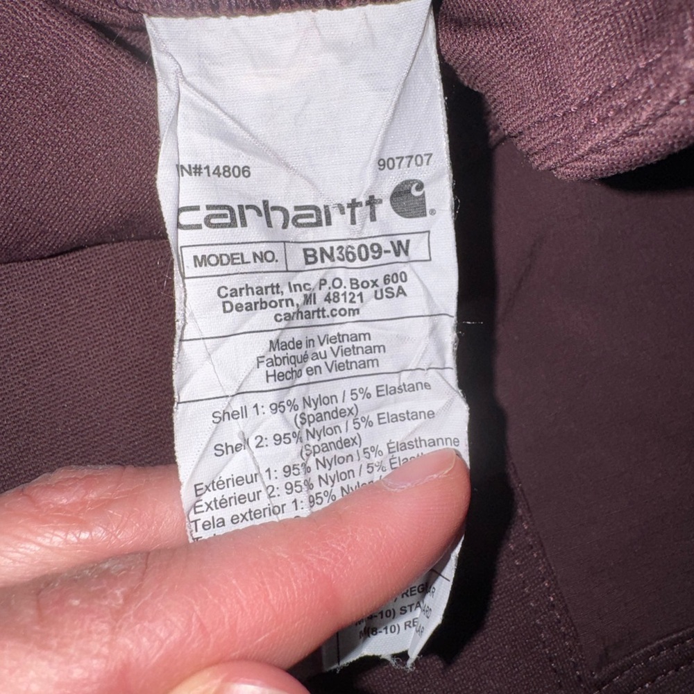 Carhartt Women’s Force Leggings - 3 for 1 - Burgundy, Khaki, Gray - Picture 6 of 9